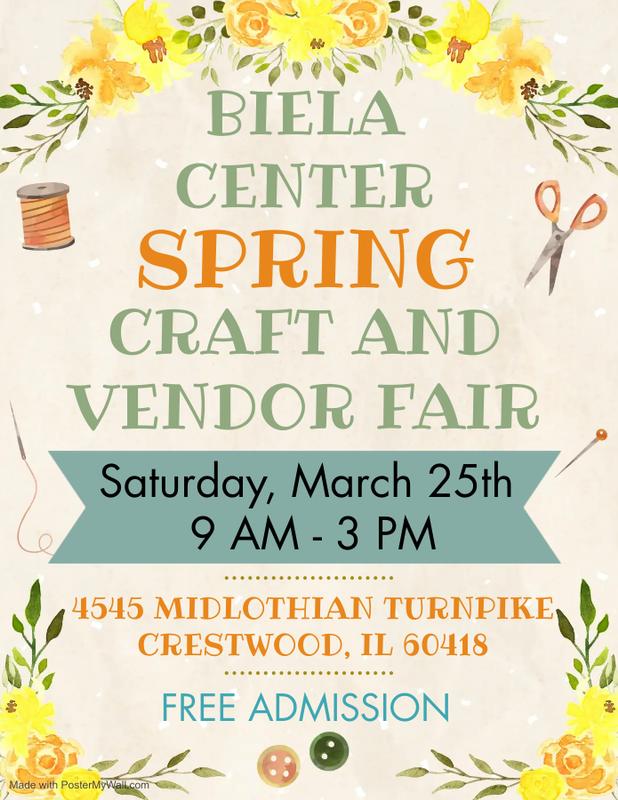 Sat. March 25th: Biela Center's Spring Craft & Vendor Fair! - Village ...