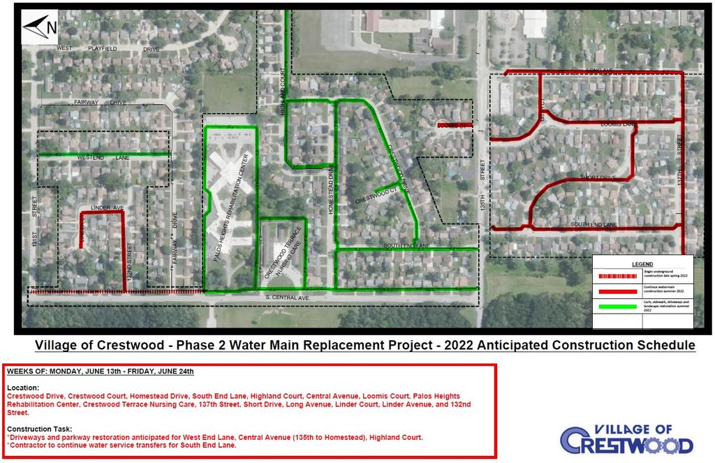 Anticipated Construction Schedule: Phase 2 Water Main Replacement ...